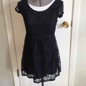 Wet Seal Black Lace Dress